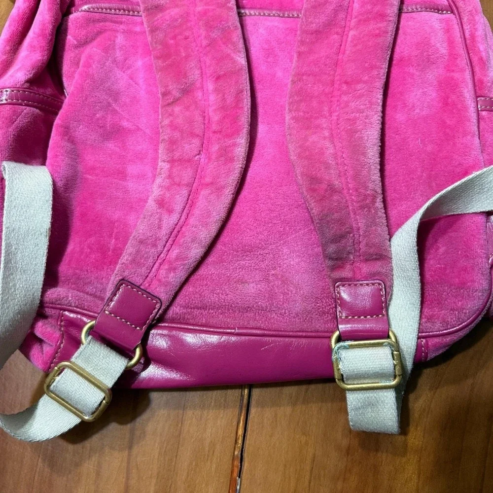 Vintage Y2K Velour Juicy Couture Backpack Bag Embroidered 2000's Velvet